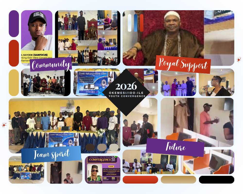 Okemesi/Ido-Ile Youth Convergence 2026 featuring keynote speaker Abimbola Ajoke Otegbeye and host Hon. Ibidiran Samuel Kayode.